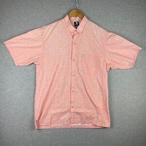 Vintage Gotcha‎ Shirt Mens Large Pink Short Sleeve Surf Skate 80s 90s Geometric